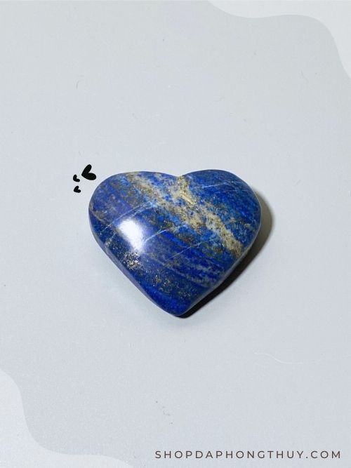 Ngọc lưu ly Lapis lazuli hình trái tim
